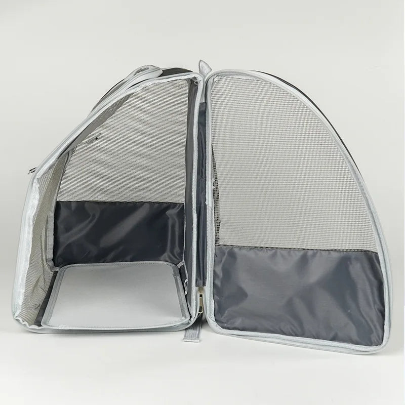 Faltbarer Haustier-Rucksack – Tragbare, atmungsaktive Transporttasche für Katzen & kleine Hunde