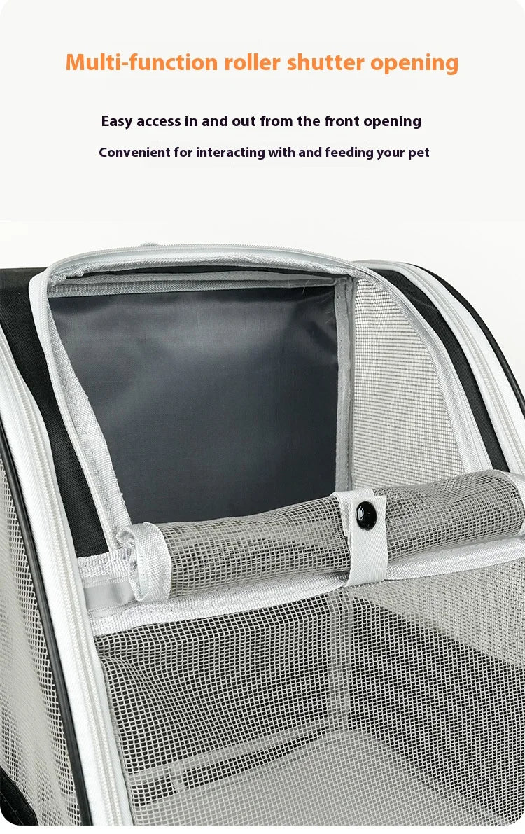 Faltbarer Haustier-Rucksack – Tragbare, atmungsaktive Transporttasche für Katzen & kleine Hunde