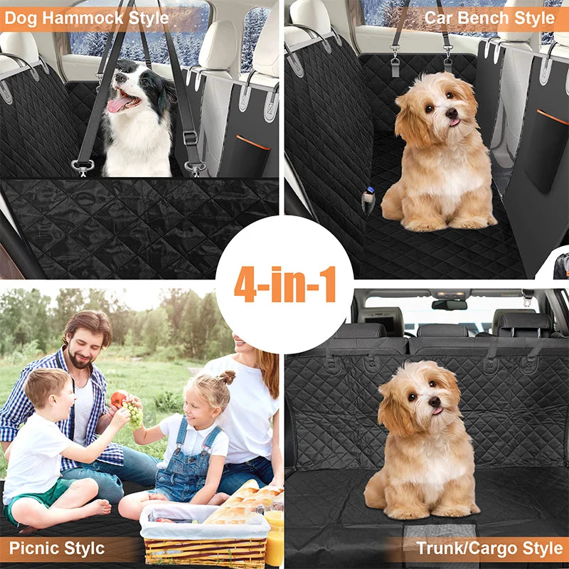 Wasserdichte Hundedecke fürs Auto – Rücksitz-Schutzmatte & Hängematte für Hunde