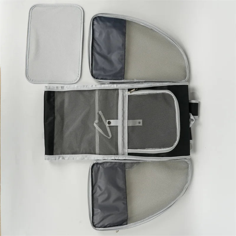 Faltbarer Haustier-Rucksack – Tragbare, atmungsaktive Transporttasche für Katzen & kleine Hunde