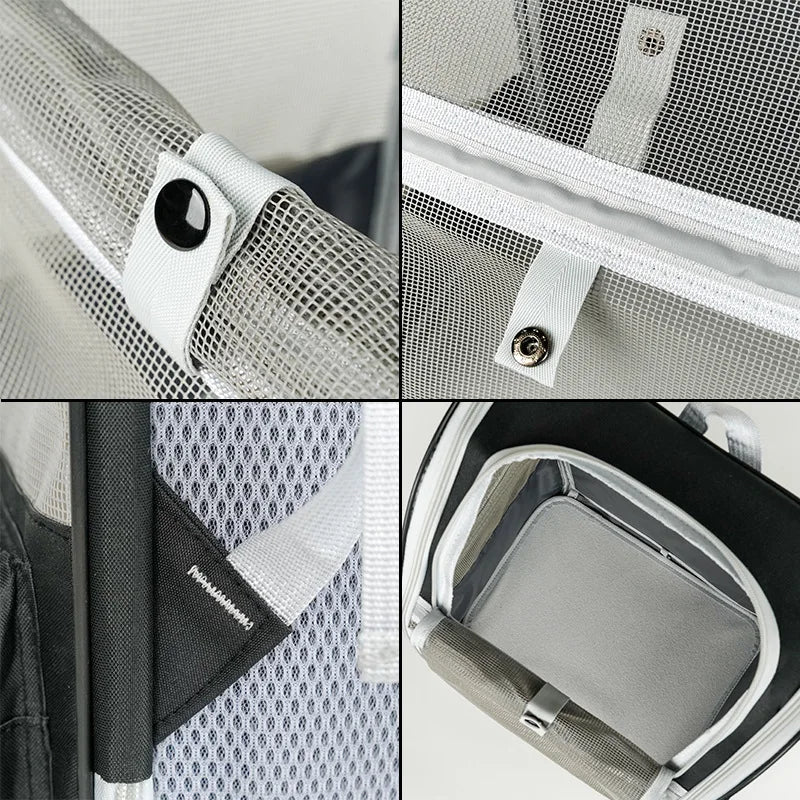 Faltbarer Haustier-Rucksack – Tragbare, atmungsaktive Transporttasche für Katzen & kleine Hunde